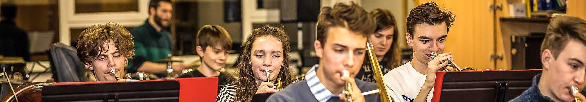 Bigbandprobe, Blick auf die Brass-Section