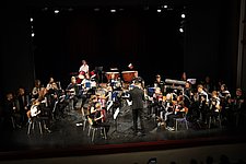 Musizieren gemeinsam: Akkordeonorchester und Nachwuchs-Ensemble.